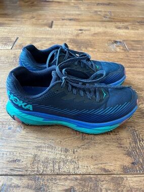 Hoka One One Torrent 2 Cushioned Trail Running Shoes Blue Womens Size 7